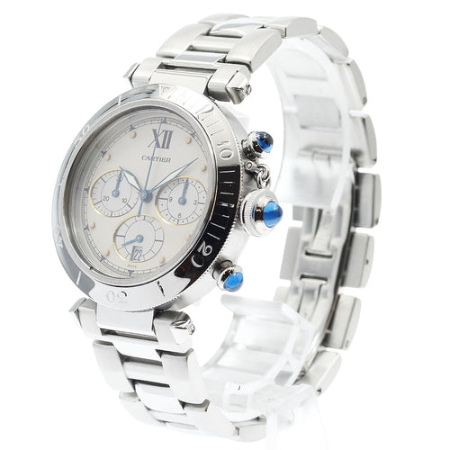 CARTIER W31004H3 Pasha 38mm Chronograph Quartz Men's Watch