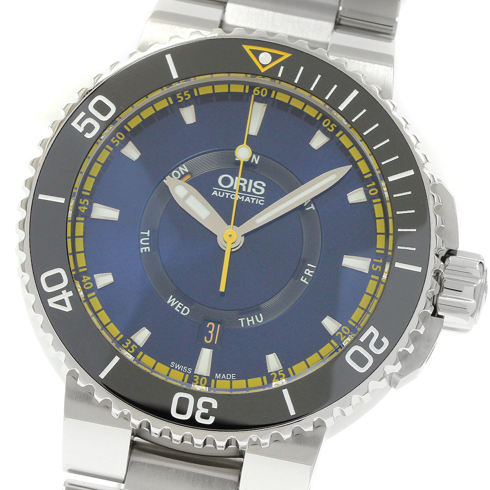 ORIS 01 735 7673 4185 Aquis Great Barrier Reef Limited 2 Date Automatic Men's Watch with Warranty