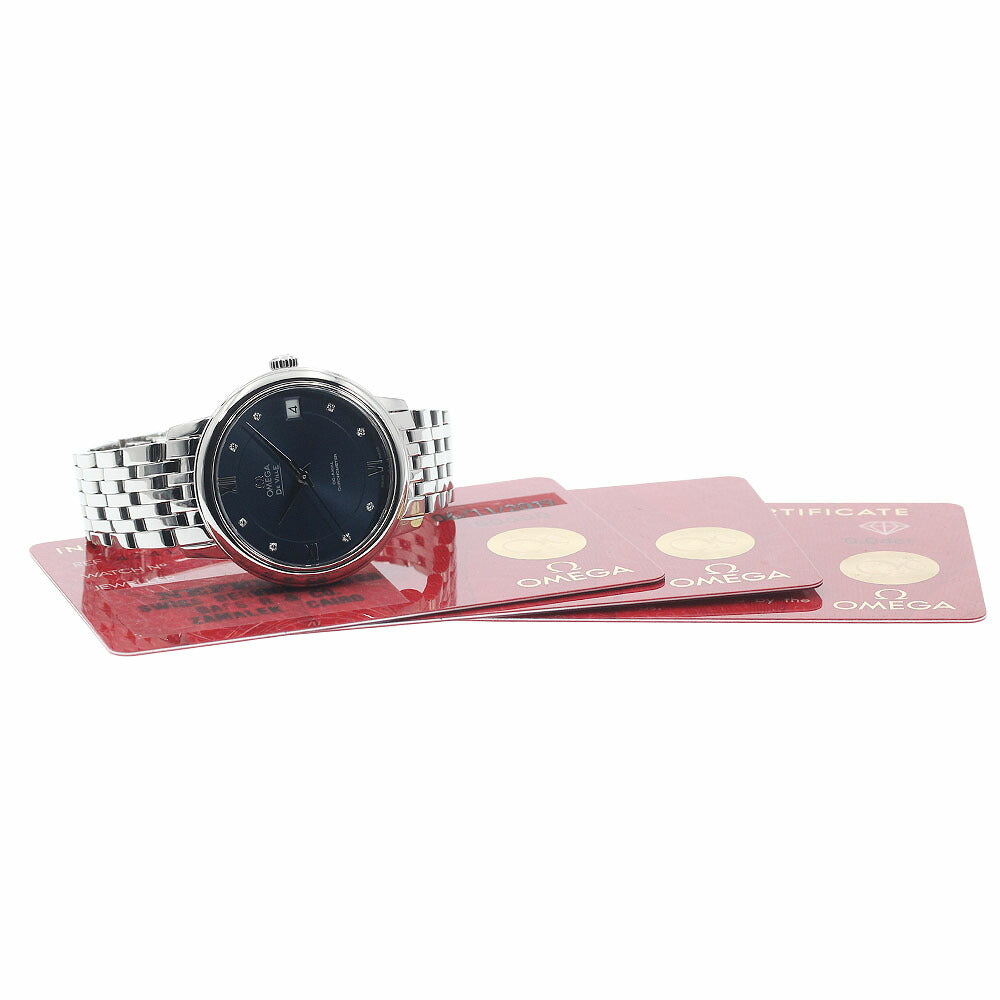OMEGA 424.10.33.20.53.001 De Ville Prestige 8P Diamond Date Co-Axial Automatic Ladies Watch with Warranty