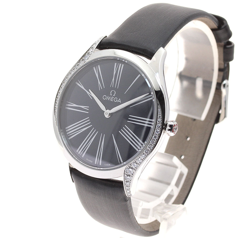 OMEGA 428.18.36.60.03.001 De Ville Tresor Diamond Bezel Quartz Ladies Watch (Good Condition)