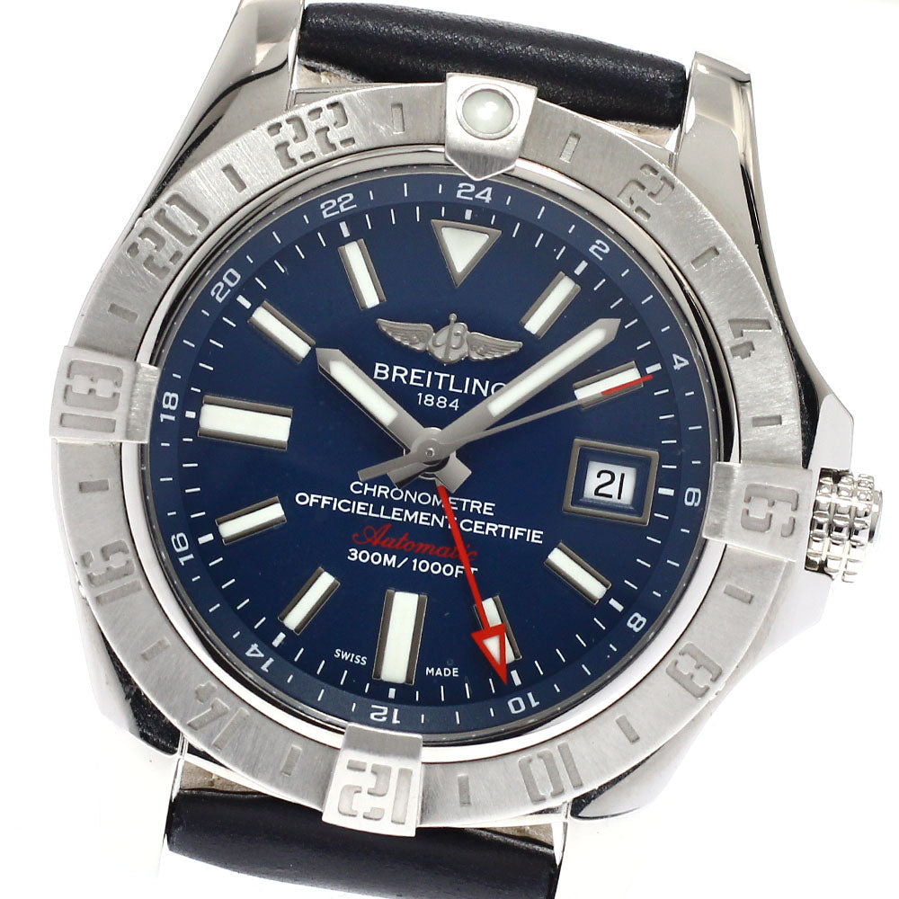 BREITLING A32390 Avenger II GMT Date Automatic Men's Watch Excellent Condition with Warranty.