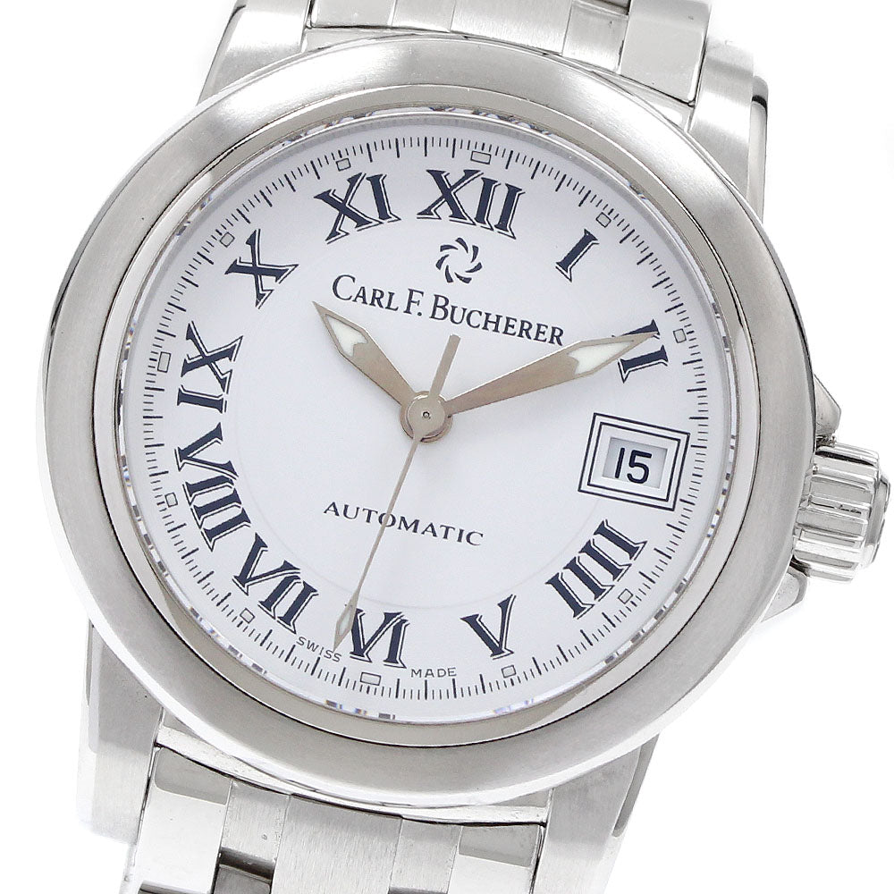 CARL F.BUCHERER 00.10621.08.21.21 Patravi Date Automatic Ladies' Watch Excellent Condition with Warranty Card