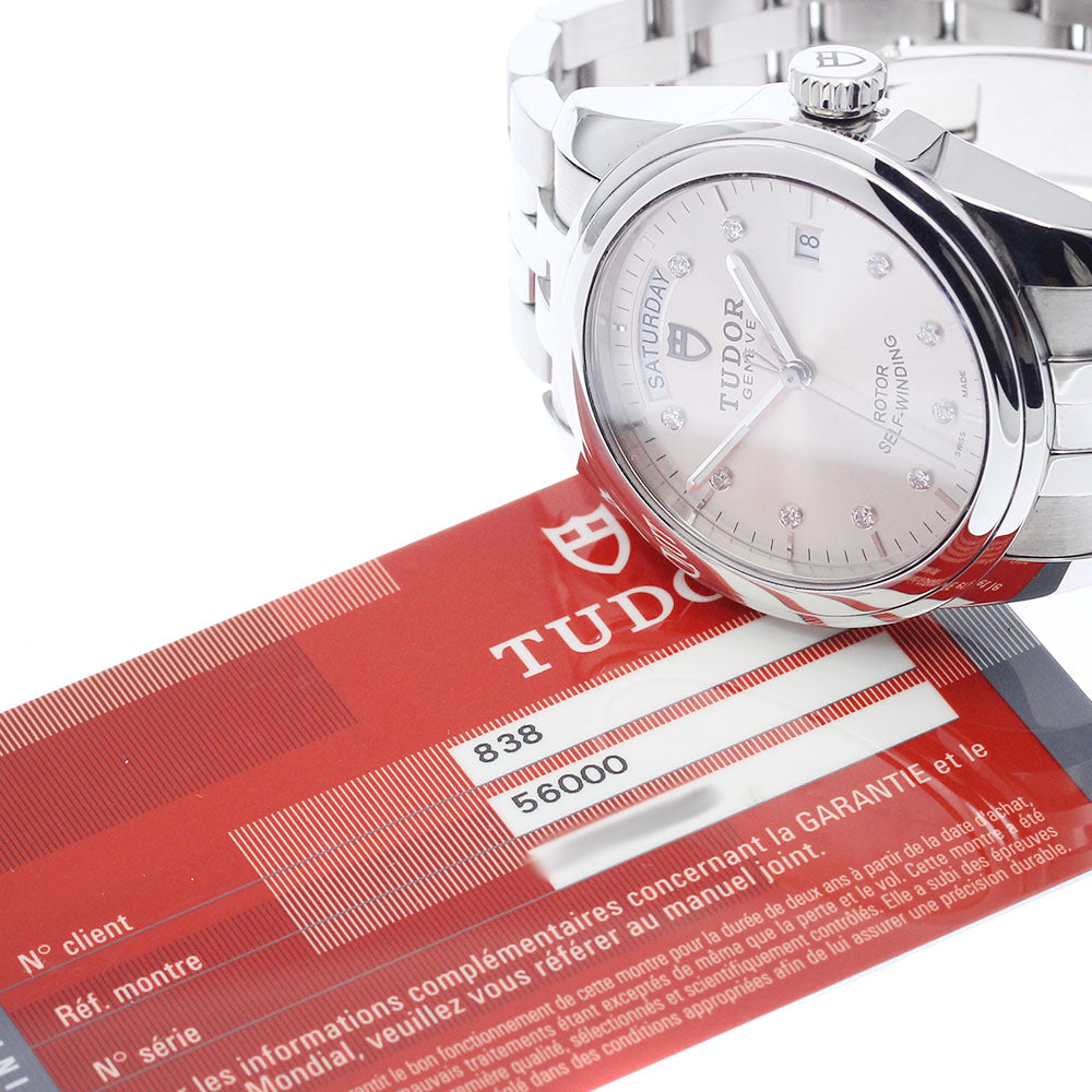 TUDOR 56000 Glamour Date-Day 10-Diamond Automatic Men's Watch with Warranty