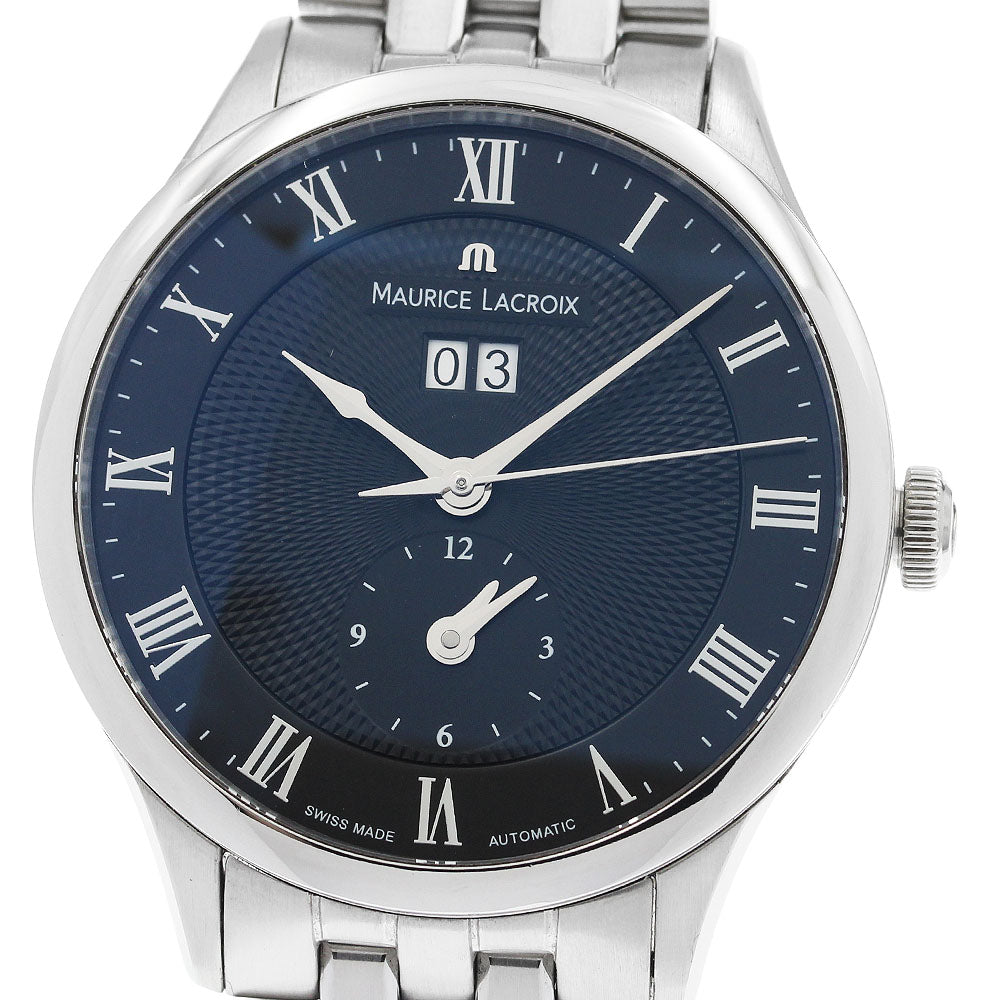 MAURICE LACROIX MP6707-SS002-310 Masterpiece Grand Date GMT Automatic Men's Watch Excellent Condition with Warranty.