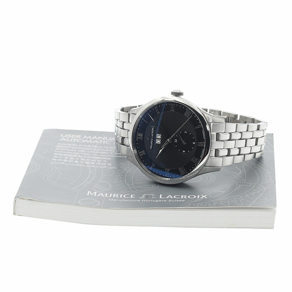 MAURICE LACROIX MP6707-SS002-310 Masterpiece Grand Date GMT Automatic Men's Watch Excellent Condition with Warranty.