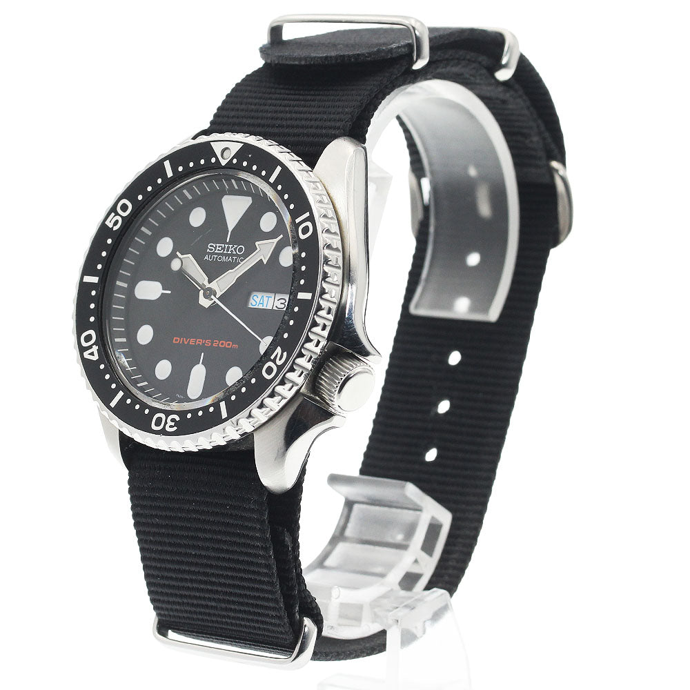 SEIKO 7S26-0020 Diver's Black Boy Import Model Day-Date Automatic Men's Watch