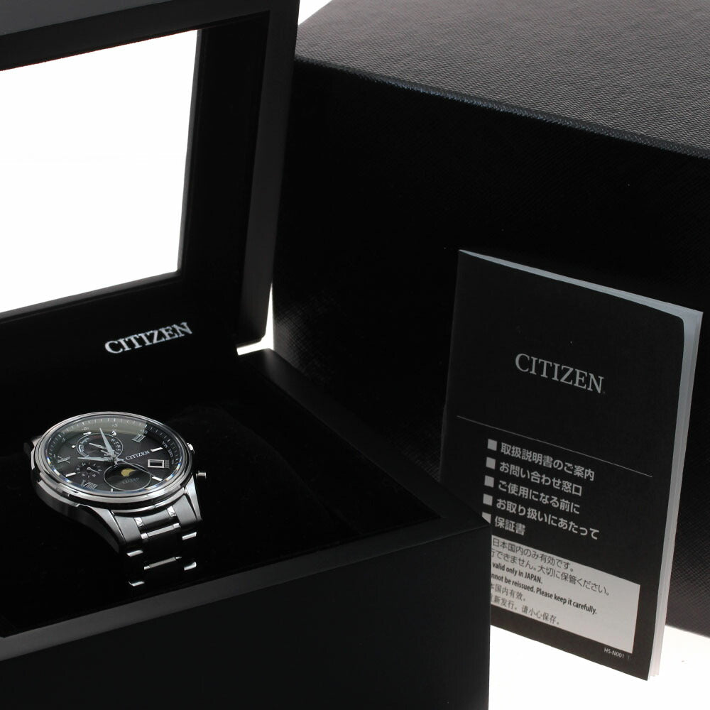 CITIZEN H874-004JJ01/BY1020-61E Exceed Day-Date Moonphase Solar Radio-Controlled Men's Watch - Excellent Condition with Box and Warranty.