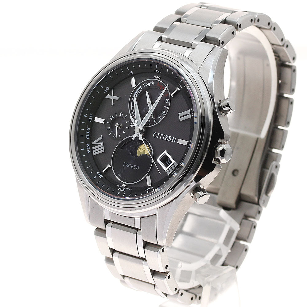CITIZEN H874-004JJ01/BY1020-61E Exceed Day-Date Moonphase Solar Radio-Controlled Men's Watch - Excellent Condition with Box and Warranty.