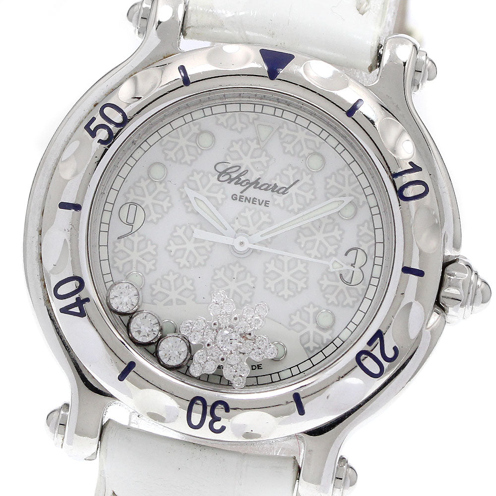 Chopard 27/8949 Happy Sport Snowflake Diamond Date Quartz Ladies Watch