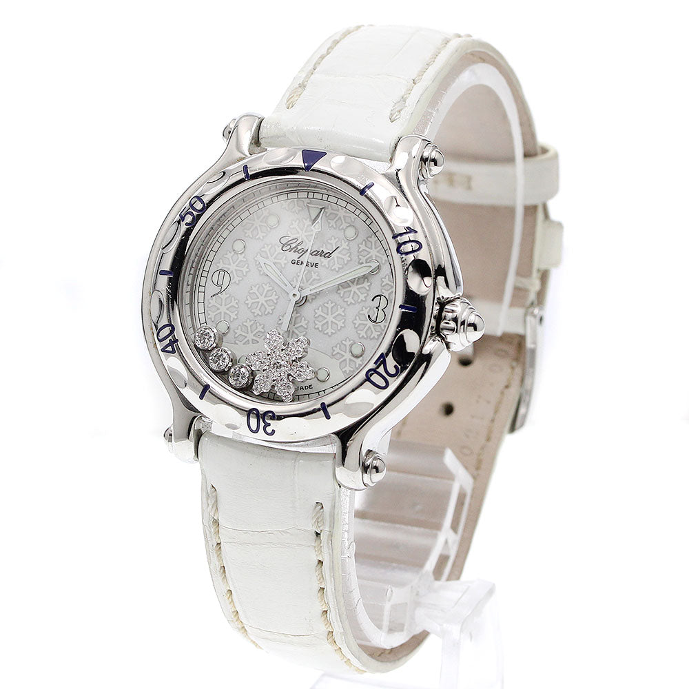 Chopard 27/8949 Happy Sport Snowflake Diamond Date Quartz Ladies Watch