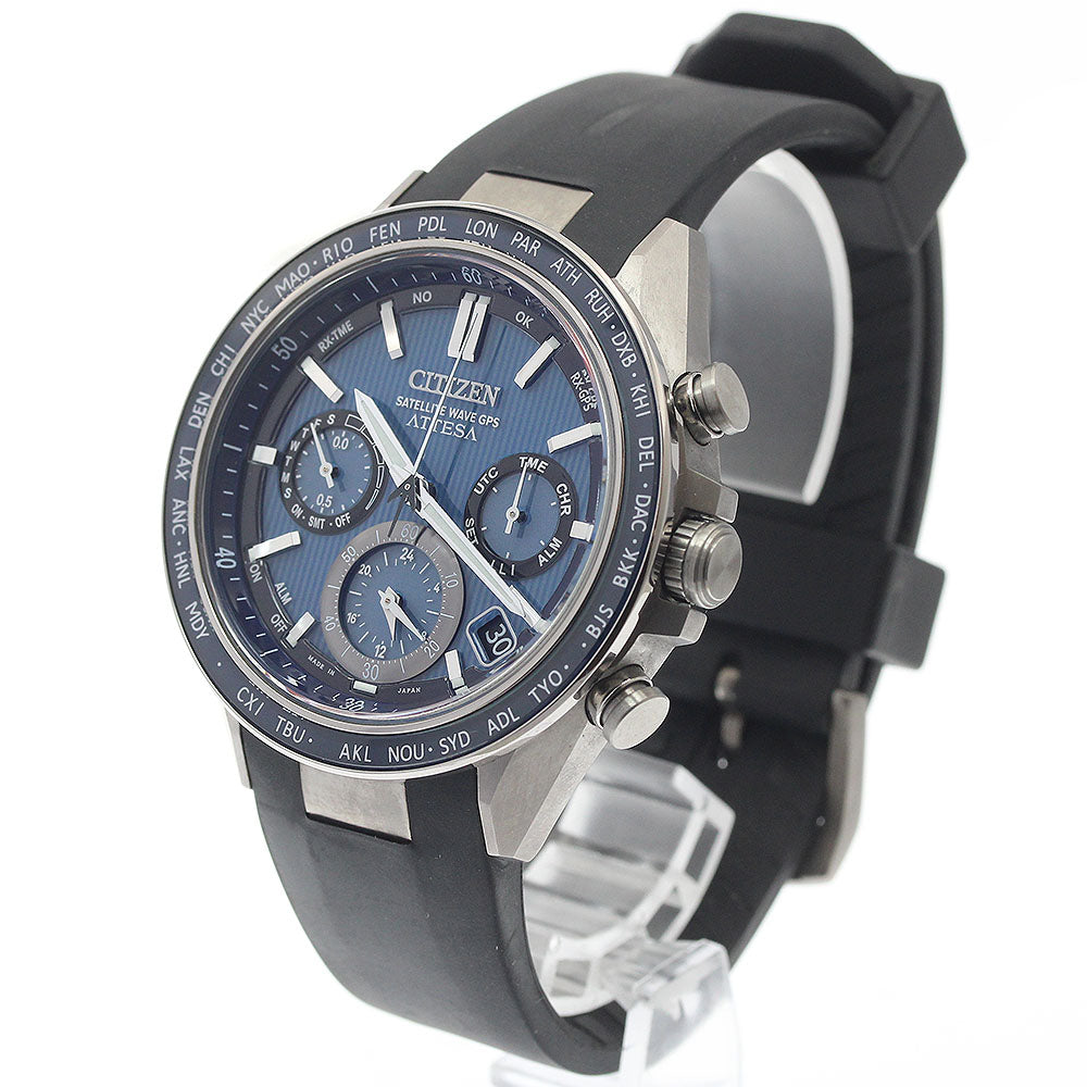 CITIZEN CC4050-18L/F950-0029S02 Attesa ACT Line Chronograph Date Solar Radio Controlled Men's Watch Excellent Condition with Warranty Card