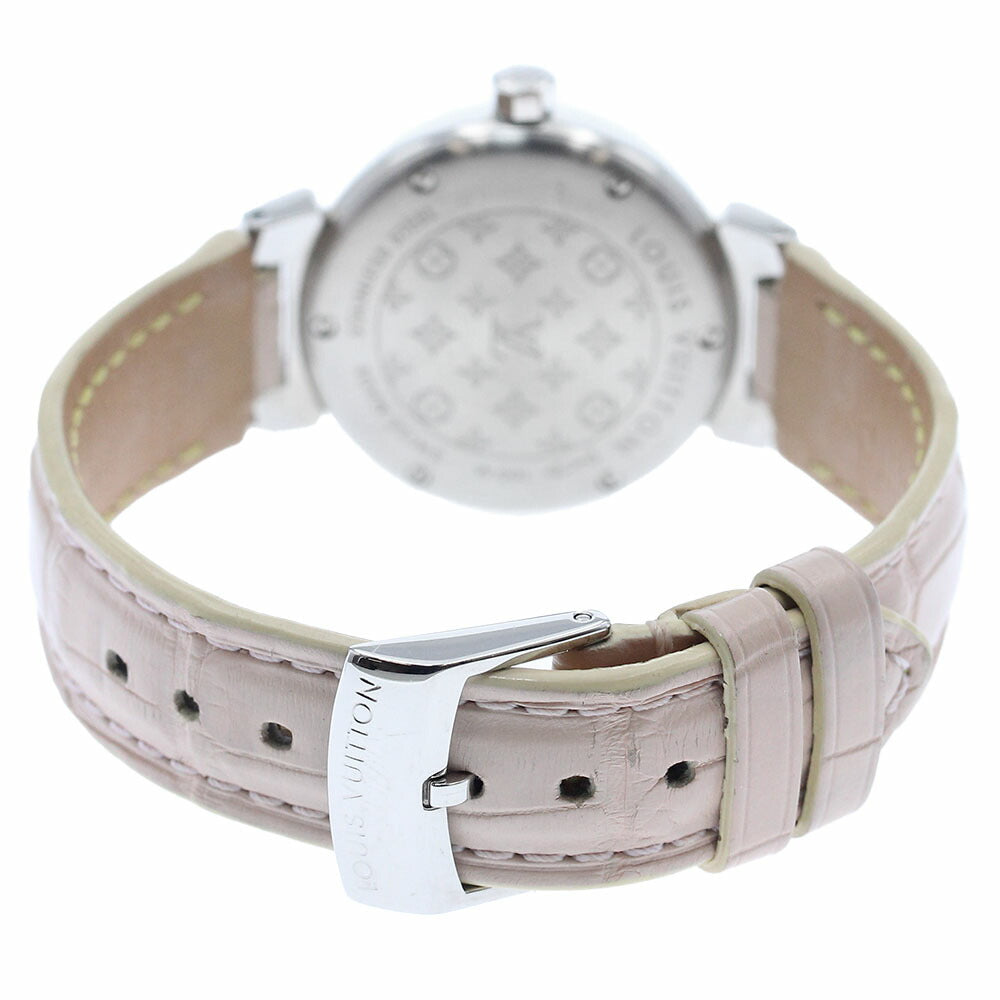 LOUIS VUITTON Q121Y Tambour Blush Diamant PM 12P Diamond Lug Quartz Women's Watch