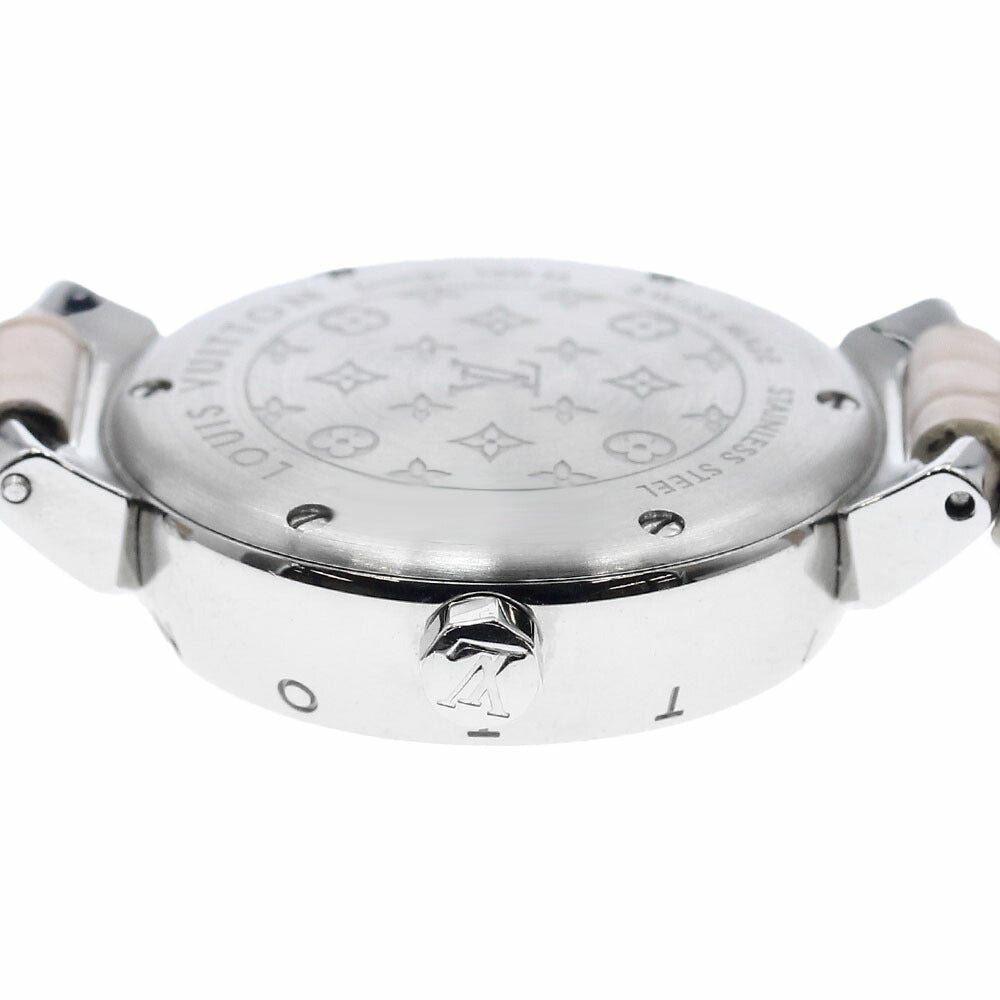 LOUIS VUITTON Q121Y Tambour Blush Diamant PM 12P Diamond Lug Quartz Women's Watch