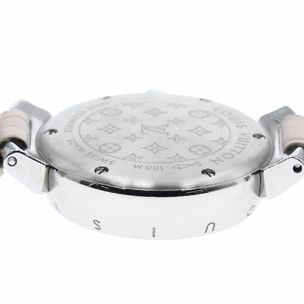 LOUIS VUITTON Q121Y Tambour Blush Diamant PM 12P Diamond Lug Quartz Women's Watch