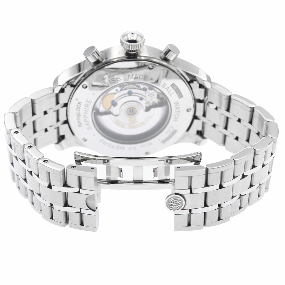 BALLWATCH CM1052D-L3FJ-BK Trainmaster Cannonball Chronograph Automatic Men's Watch (with box)