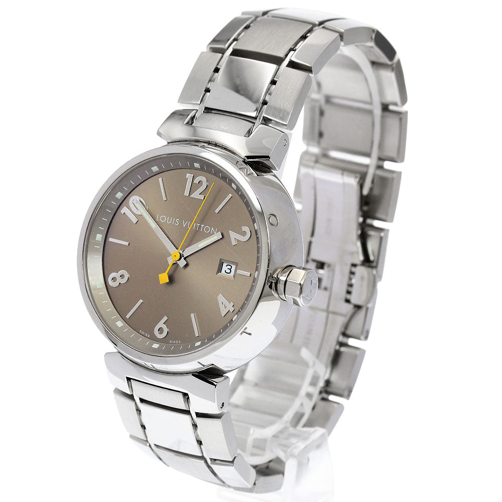 LOUIS VUITTON Q1112 Tambour Date Quartz Men's Watch