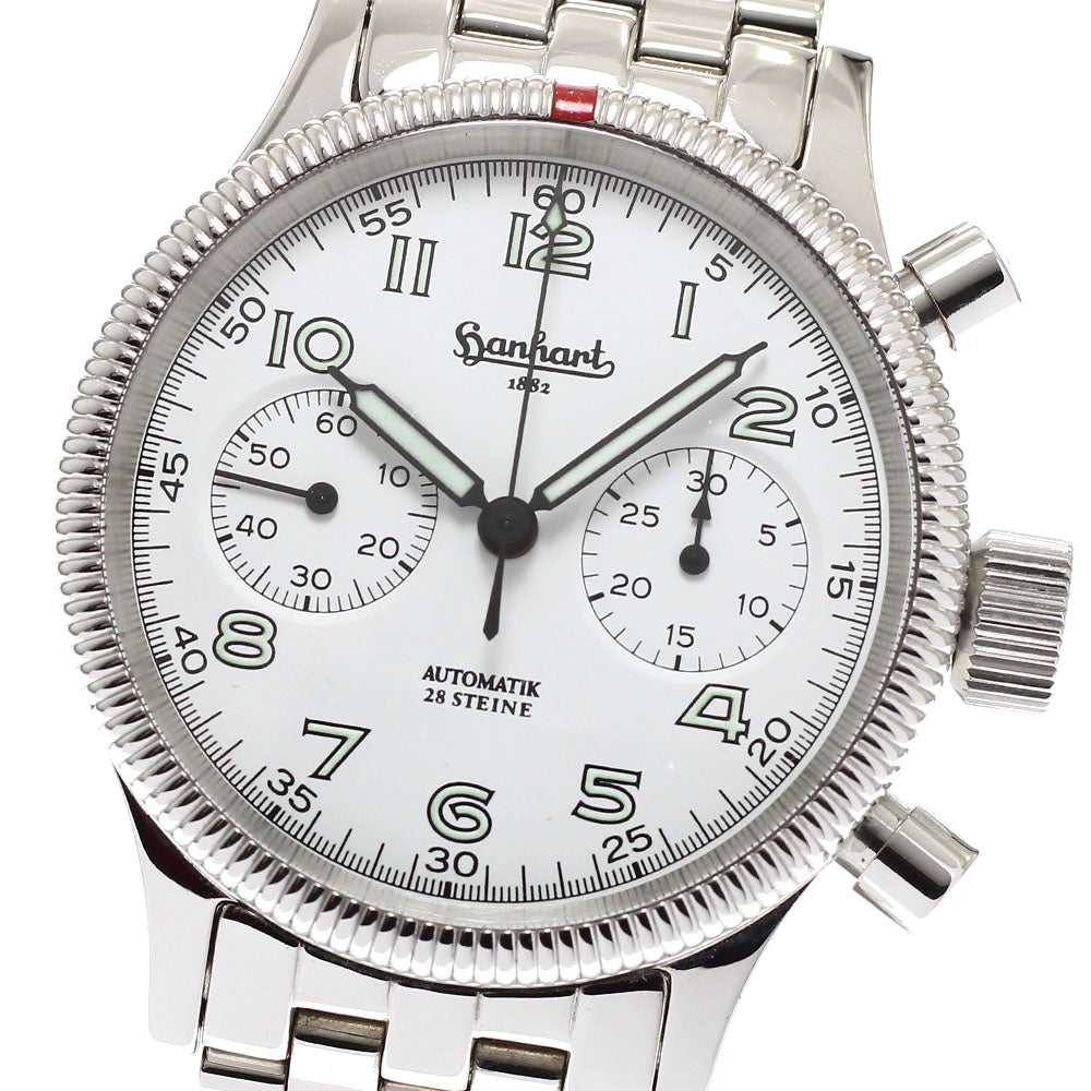 Hanhart 715.000B.00 Admiral Chronograph Automatic Men's Watch Excellent Condition with Box and Warranty.