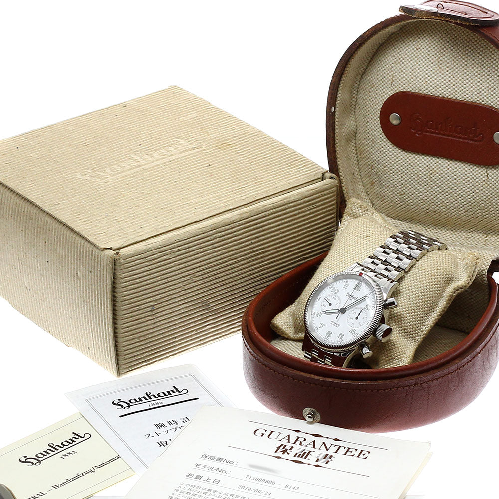 Hanhart 715.000B.00 Admiral Chronograph Automatic Men's Watch Excellent Condition with Box and Warranty.