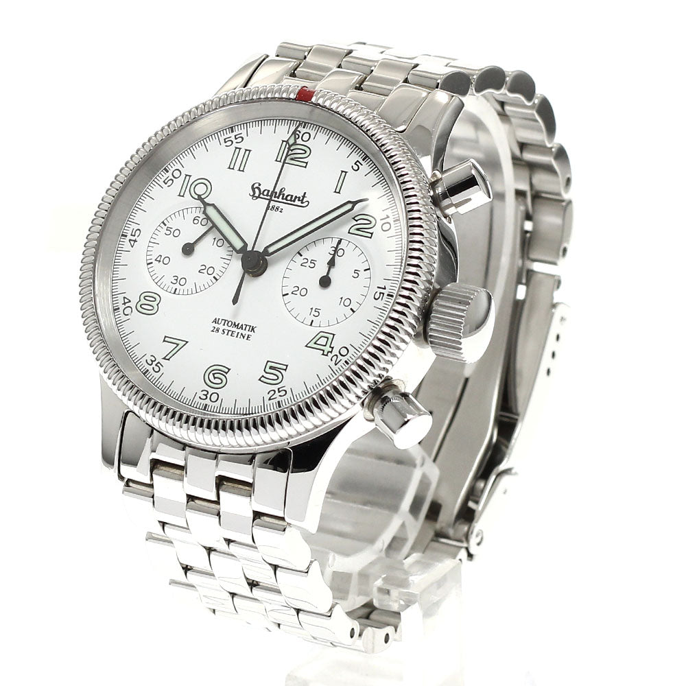 Hanhart 715.000B.00 Admiral Chronograph Automatic Men's Watch Excellent Condition with Box and Warranty.
