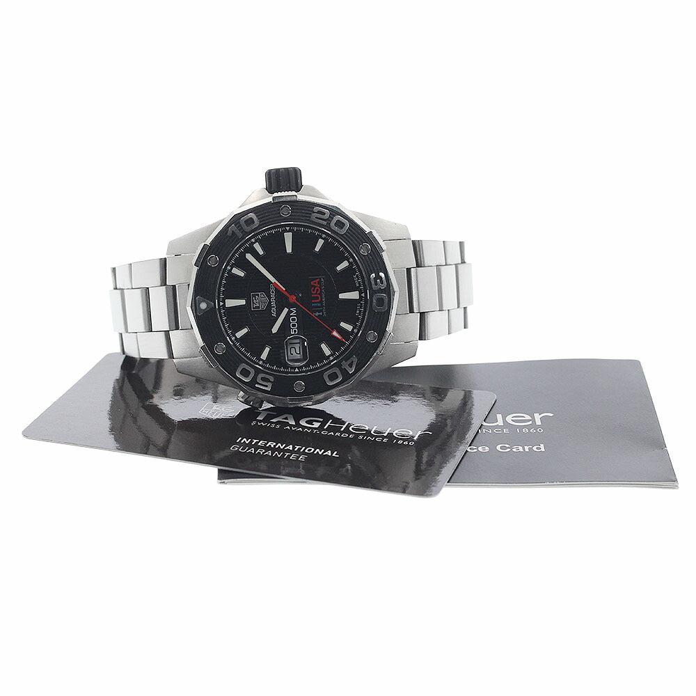 TAG Heuer WAJ2118 Aquaracer Caliber 5 America's Cup Commemorative Model Date Automatic Men's Excellent Condition with Warranty.