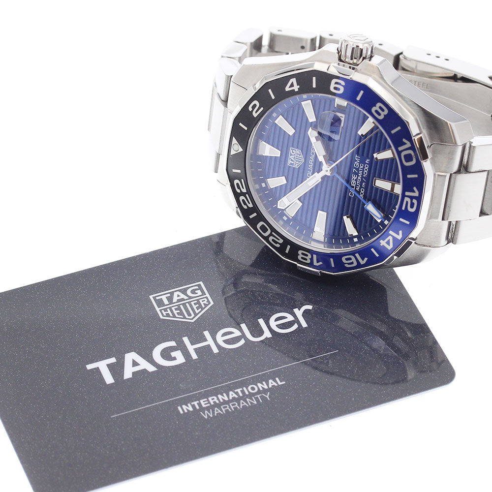 TAG Heuer Way201T.BA0927 Aquaracer Caliber 7 GMT Automatic Men's Watch Excellent Condition with Warranty.