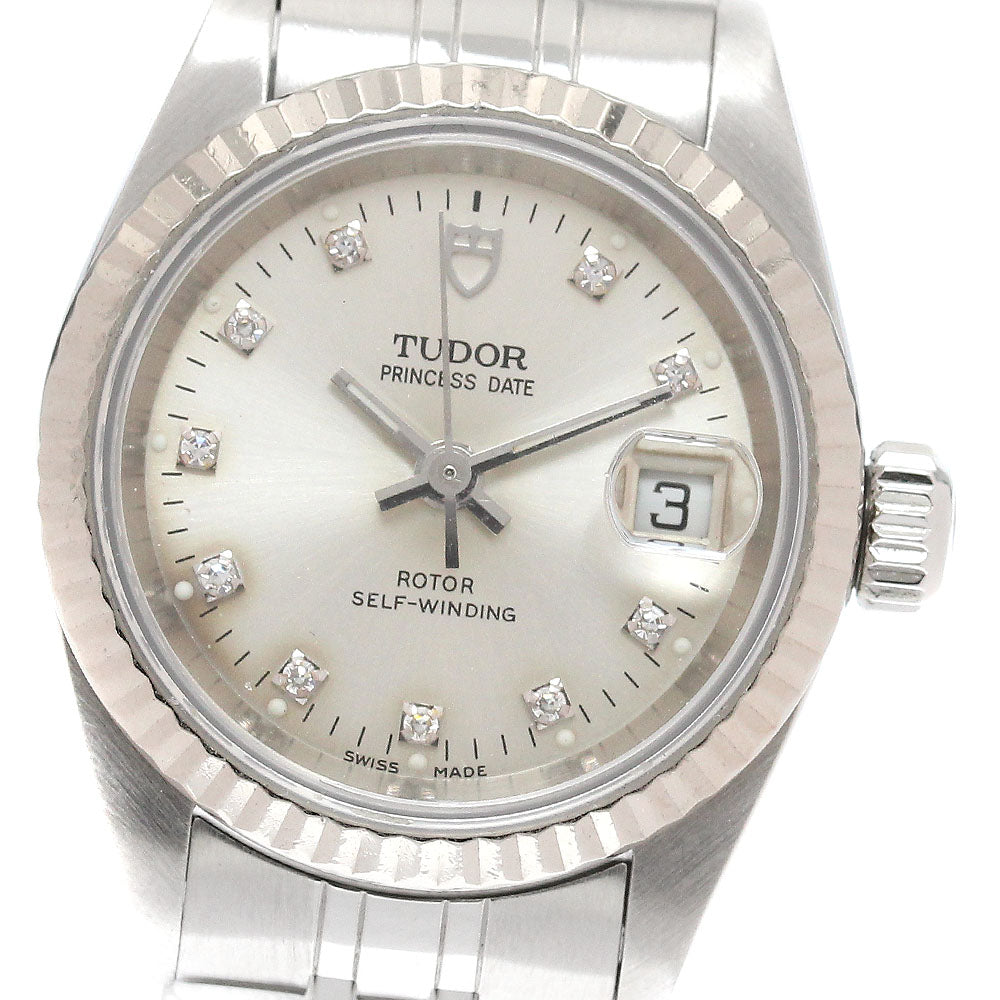 TUDOR 92414 Princess Date WG Bezel 10P Diamond Date Automatic Ladies Watch