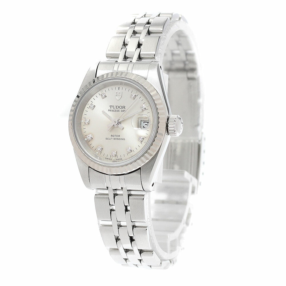 TUDOR 92414 Princess Date WG Bezel 10P Diamond Date Automatic Ladies Watch