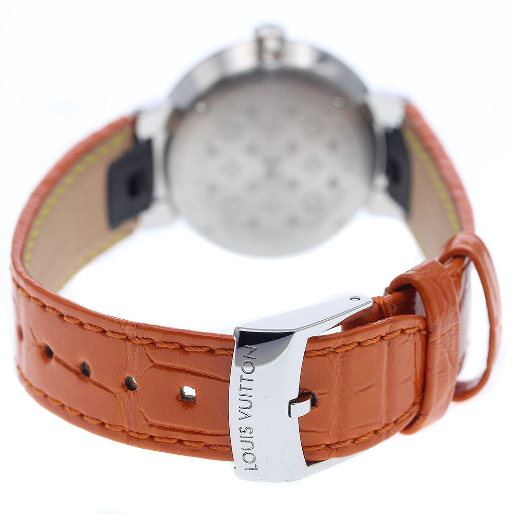 LOUIS VUITTON QA158 Tambour Slim PM 11P Multi-Stone Quartz Women's Watch (Good Condition)