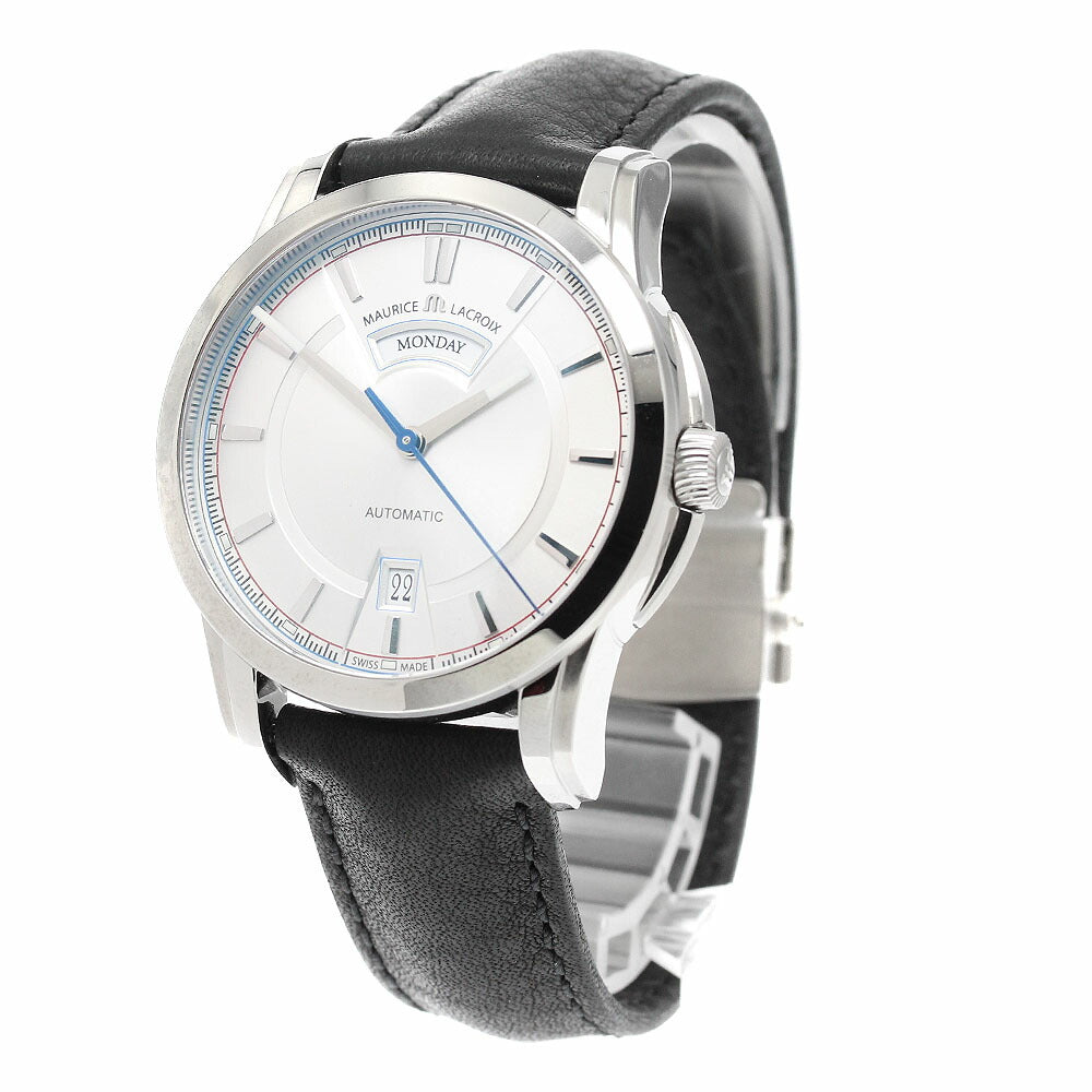MAURICE LACROIX PT6158-SS001-131 Pontos Day-Date Automatic Men's Watch Excellent Condition