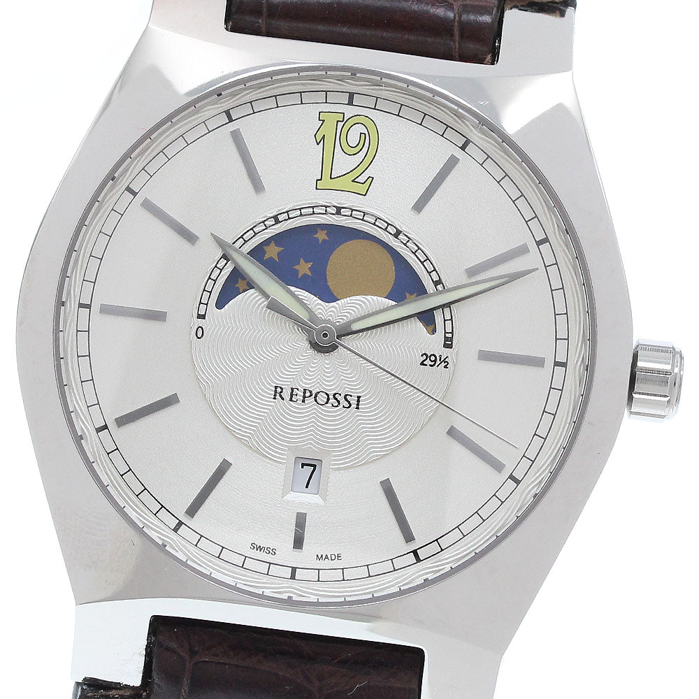 REPOSSI R8 Contemporary Series Date Quartz Men's Watch Excellent Condition with Box