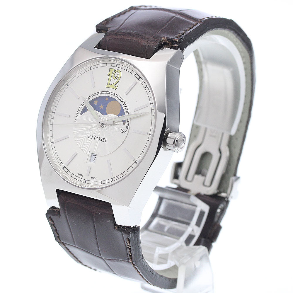 REPOSSI R8 Contemporary Series Date Quartz Men's Watch Excellent Condition with Box