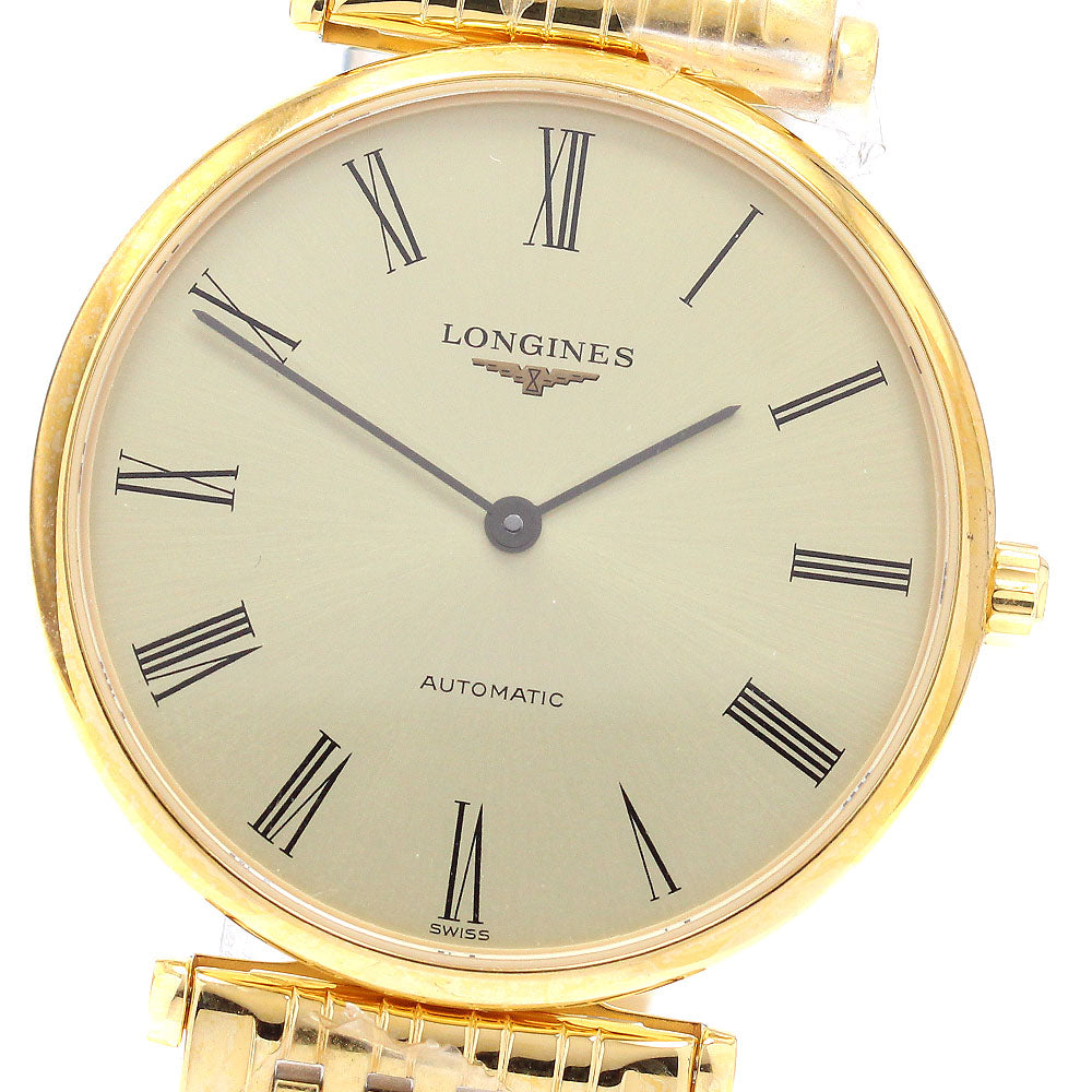 LONGINES L4.708.2 Grand Classic Back Skeleton Automatic Men's Watch Excellent Condition with Warranty Card