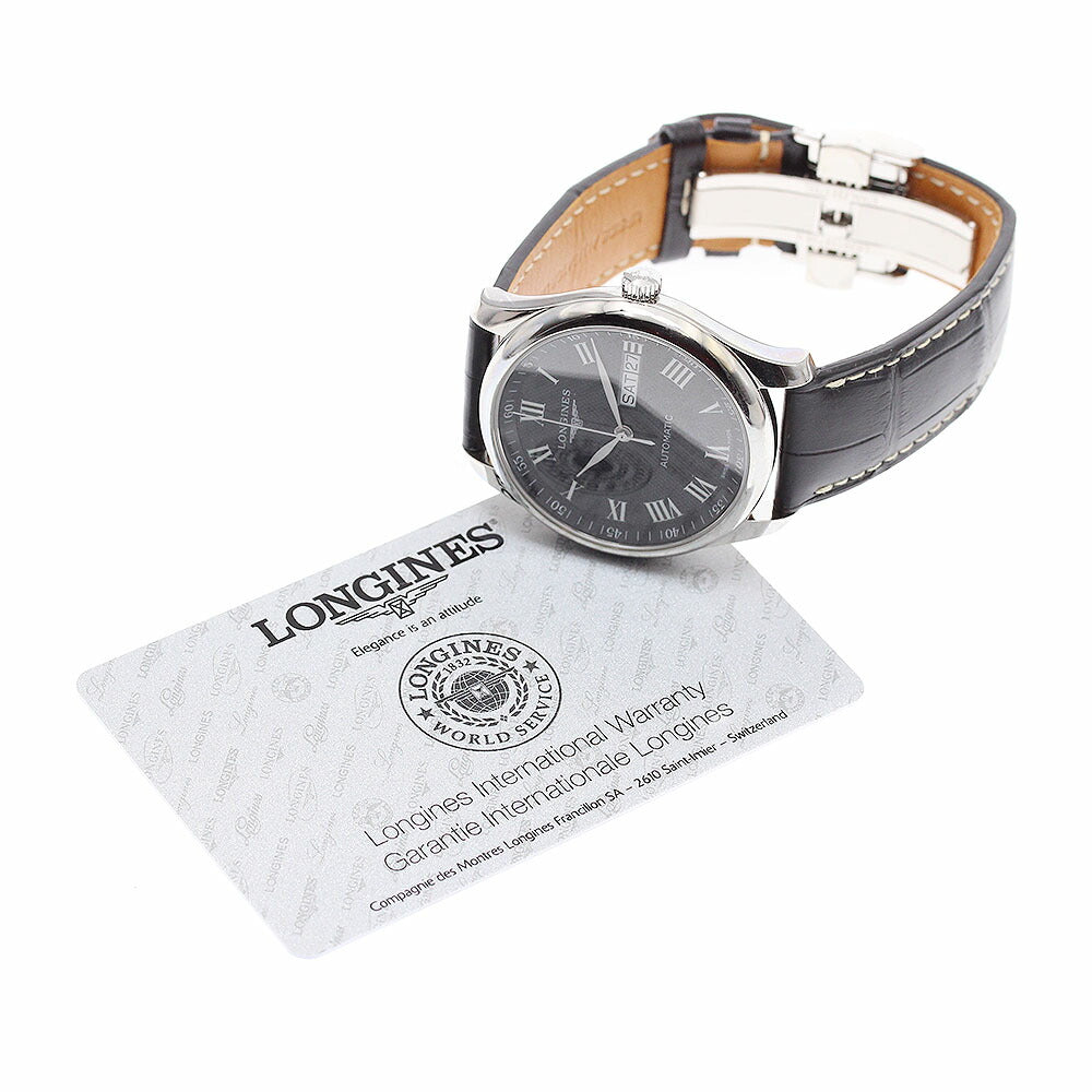 LONGINES L2.755.4 Master Collection Day-Date Automatic Men's Watch Excellent Condition with Warranty Card