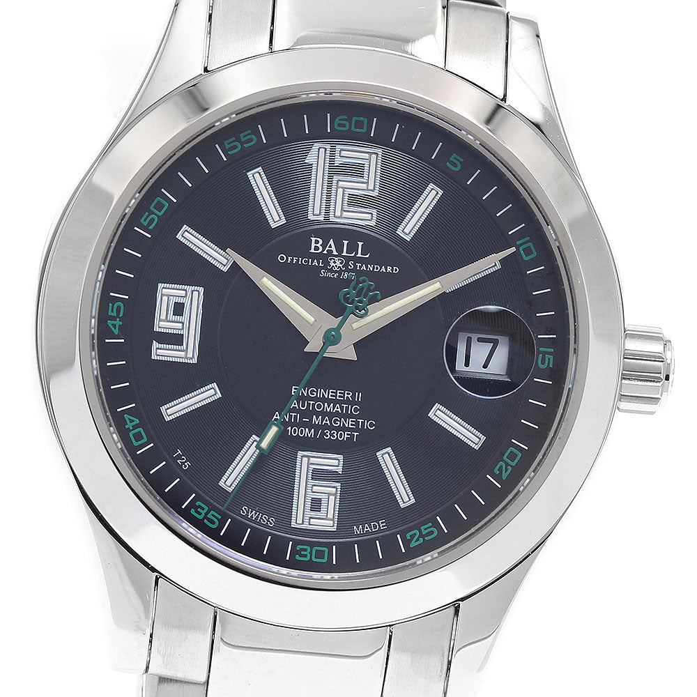 BALL WATCH NM1020C-S4-BK Engineer II Arabic Date Automatic Men's Watch Unused with Inner Box and Warranty Card.