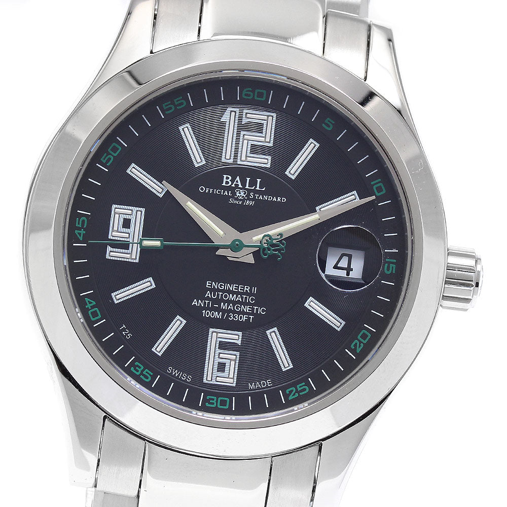 BALL WATCH NM1020C-S4-BK Engineer II Arabic Date Automatic Men's Watch Unused with Warranty.