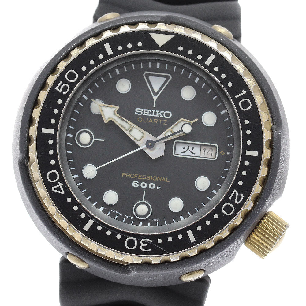 SEIKO 7549-7000 Professional Diver 600m Day-Date Quartz Men's Watch