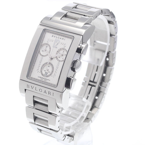 BVLGARI RTC49S Rettangolo Date Chronograph Quartz Men's Watch