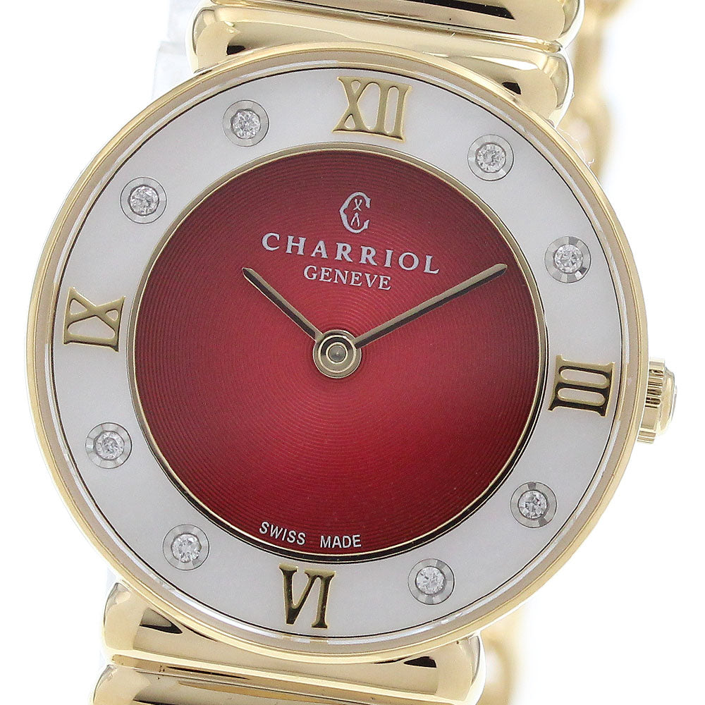 CHARRIOL 028YD1.540.577 Saint-Tropez Japan Limited Edition Bezel Shell Quartz Ladies Watch - Excellent Condition