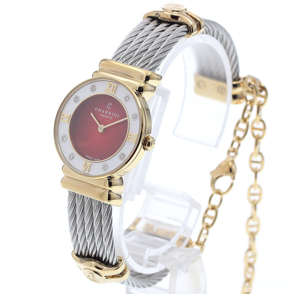 CHARRIOL 028YD1.540.577 Saint-Tropez Japan Limited Edition Bezel Shell Quartz Ladies Watch - Excellent Condition