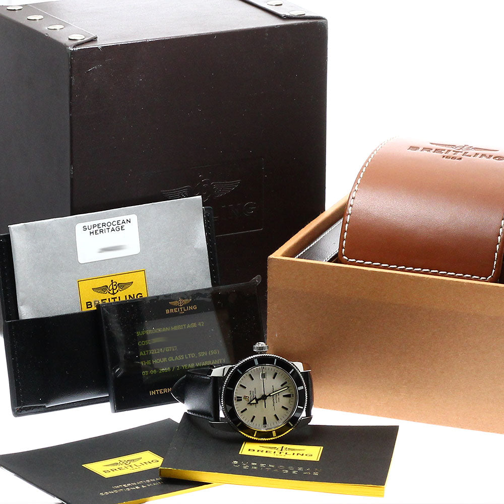 BREITLING A1732124/G717 Superocean Heritage 42 Date Automatic Men's Watch with Box and Warranty Card
