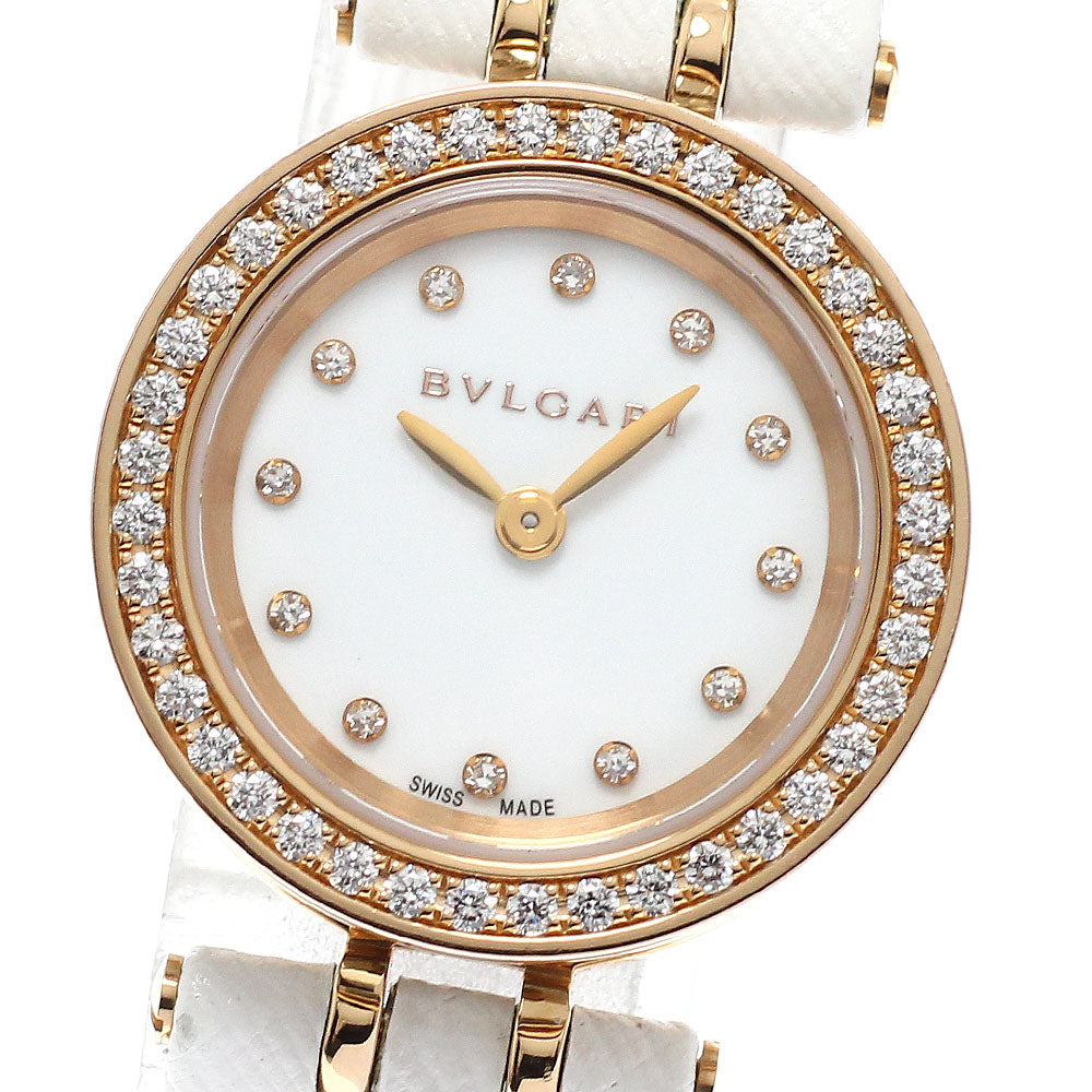 BVLGARI BZP23SG/BZ23WSGDL/12 B-zero1 12P Diamond Diamond Bezel Quartz Ladies Watch with Box and Warranty