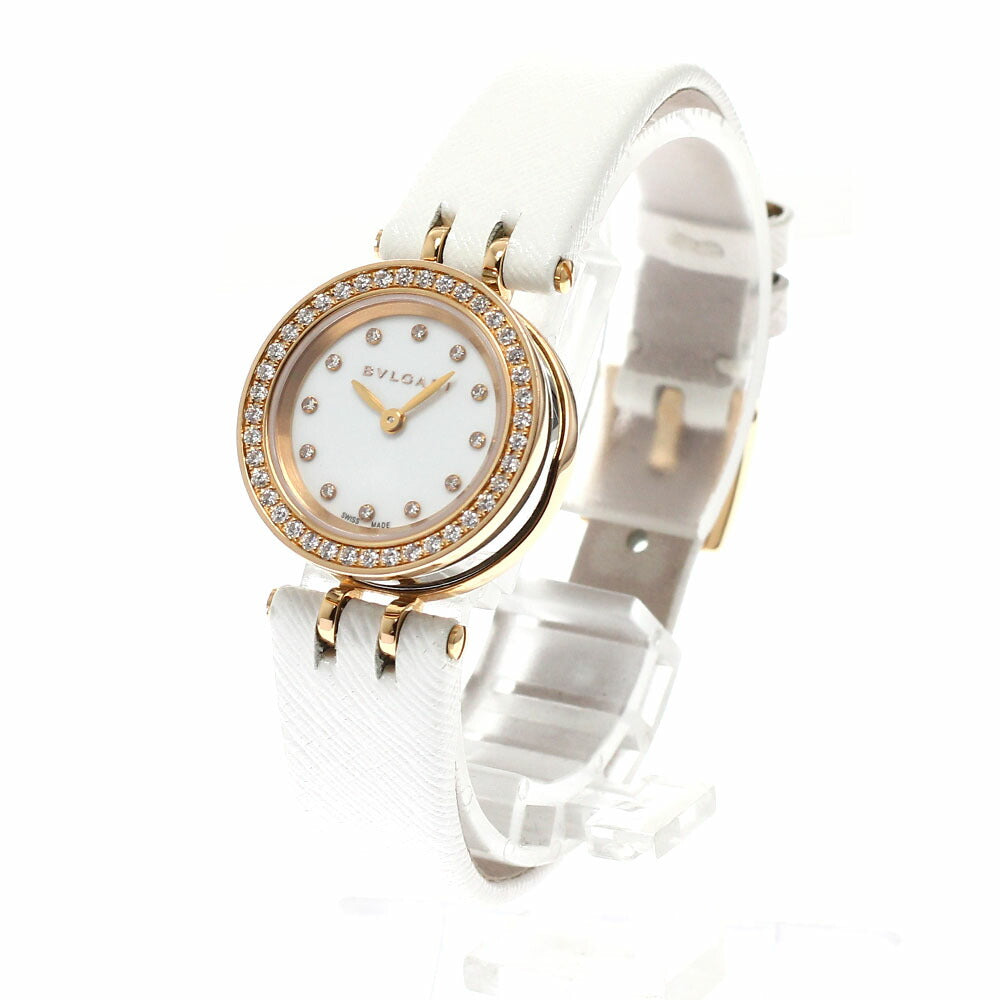 BVLGARI BZP23SG/BZ23WSGDL/12 B-zero1 12P Diamond Diamond Bezel Quartz Ladies Watch with Box and Warranty