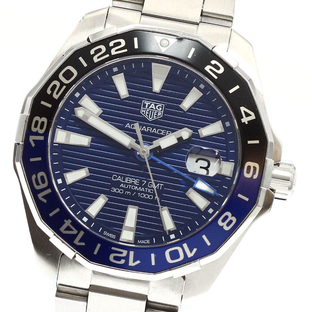 TAG Heuer Way201T.BA0927 Aquaracer Caliber 7 GMT Automatic Men's Watch with Box and Warranty Card