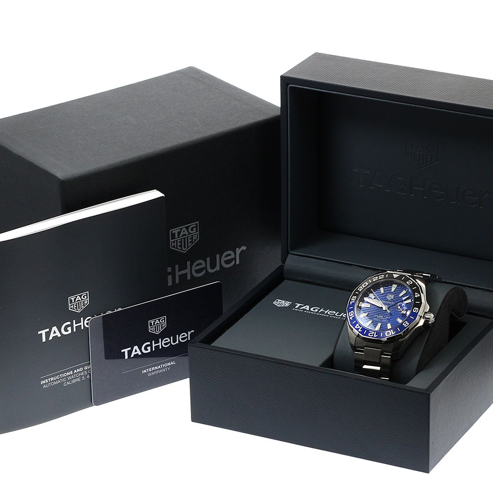 TAG Heuer Way201T.BA0927 Aquaracer Caliber 7 GMT Automatic Men's Watch with Box and Warranty Card