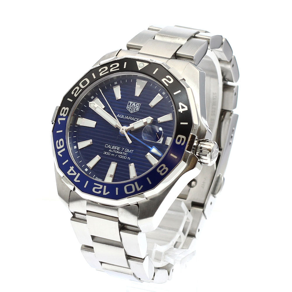 TAG Heuer Way201T.BA0927 Aquaracer Caliber 7 GMT Automatic Men's Watch with Box and Warranty Card