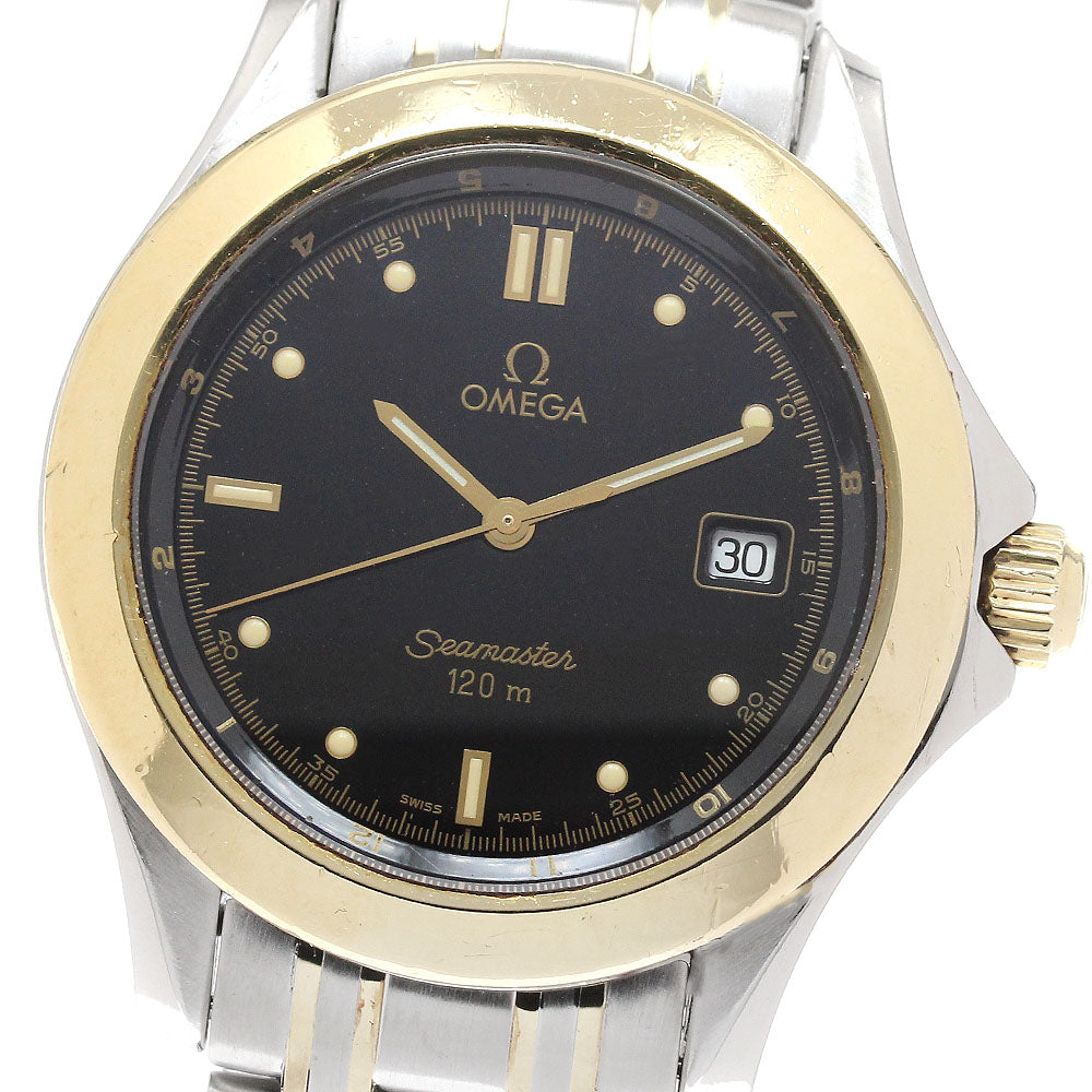 OMEGA 2311.50 Seamaster 120 YG Bezel Quartz Men's Watch with Warranty