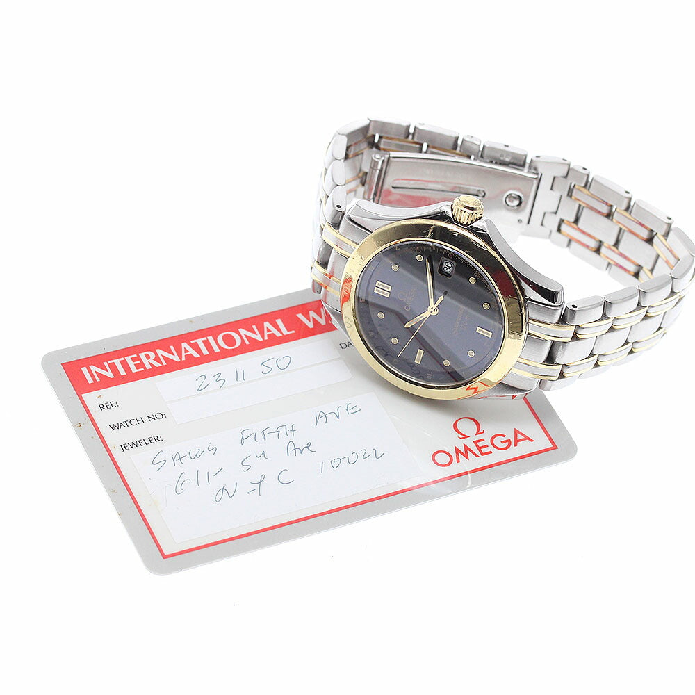 OMEGA 2311.50 Seamaster 120 YG Bezel Quartz Men's Watch with Warranty