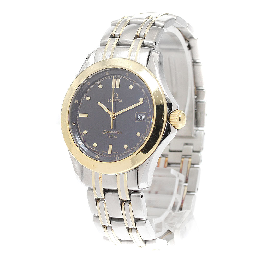 OMEGA 2311.50 Seamaster 120 YG Bezel Quartz Men's Watch with Warranty