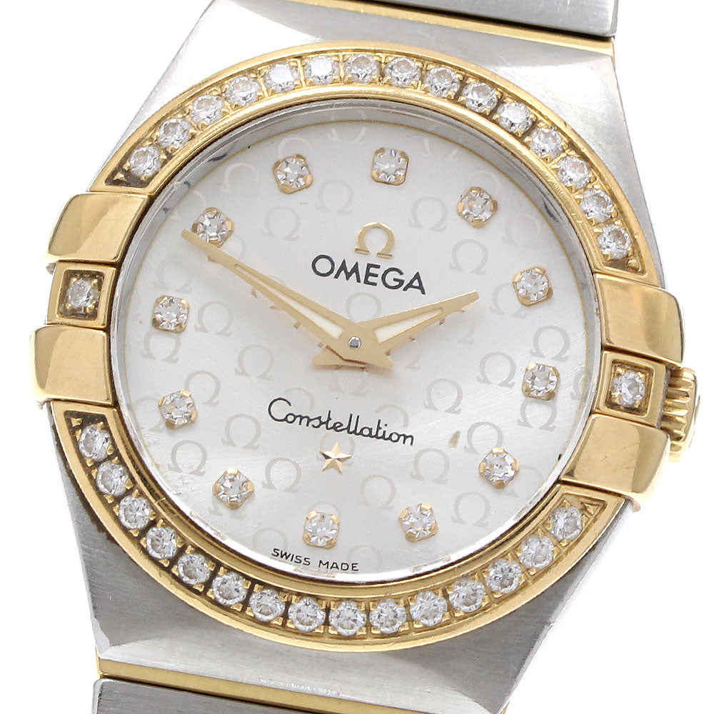OMEGA 123.25.27.60.52.002 Constellation Brushed Diamond Bezel 12P Quartz Ladies