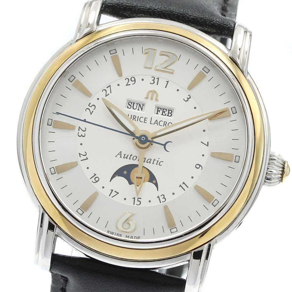 Maurice Lacroix MP6347 Masterpiece YG Bezel Triple Calendar Automatic Men's Watch with Warranty